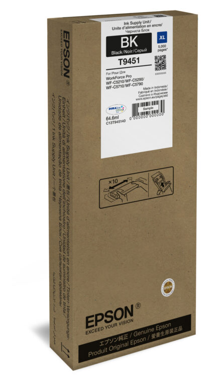 Epson/T9451 Ink cartridge black high-capacity, 5K pages 65ml for Epson WF-C 5210/5290 (C13T945140)