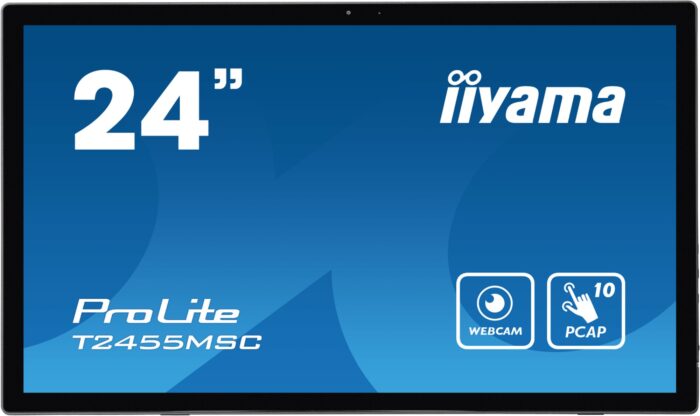 iiyama T2455MSC-B1 Signage Display Digital signage flat panel 61 cm (24") LED 400 cd/m? Full HD Black Touchscreen (T2455MSC-B1)