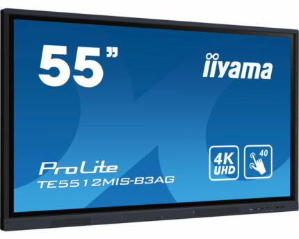 iiyama TE5512MIS-B3AG Signage Display Kiosk design 139.7 cm (55") LCD Wi-Fi 400 cd/m? 4K Ultra HD Black Touchscreen Built-in processor Android 8.0 18/7 (TE5512MIS-B3AG)