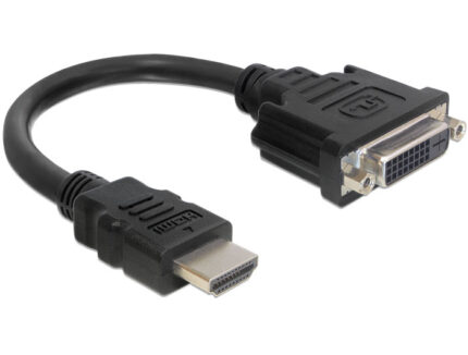 DeLOCK 0.2m HDMI-DVI M/F HDMI Type A (Standard) DVI-D Black (65327)