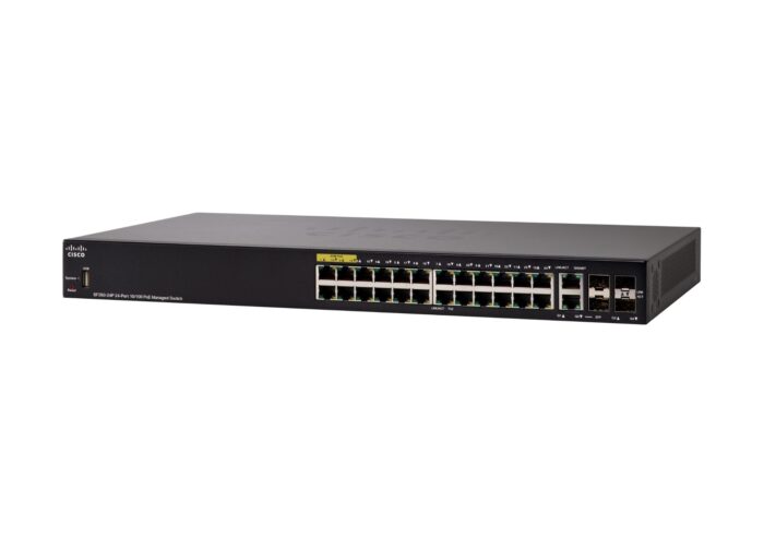 VcvDQl6pWEOrqxbZcBH4eA.c-r.jpg Cisco SF350-24P Managed Switch | 24 10/100 PoE Ports | 185W Ports | 4 Gigabit Ethernet (GbE) Combo SFP | Limited Lifetime Protection (SF350-24P-K9-UK) (SF350-24P-K9-UK)