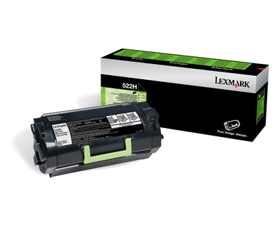 Lexmark 52D2H00/522H Toner-kit black return program, 25K pages ISO/IEC 19752 for Lexmark MS 810/811 (52D2H00)