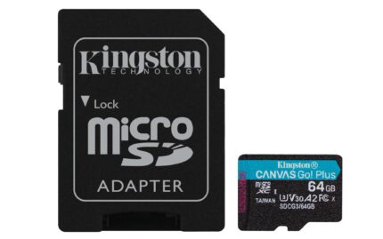 Kingston 64GB microSDXC Canvas Go Plus 170R A2 U3 V30 Card + ADP (SDCG3/64GB)