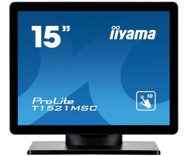 iiyama ProLite T1521MSC-B1 computer monitor 38.1 cm (15") 1024 x 768 pixels LED Touchscreen Tabletop Black (T1521MSC-B1)