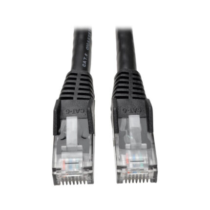 Tripp Lite N201-003-BK Cat6 Gigabit Snagless Molded (UTP) Ethernet Cable (RJ45 M/M), PoE, Black, 3 ft. (0.91 m)