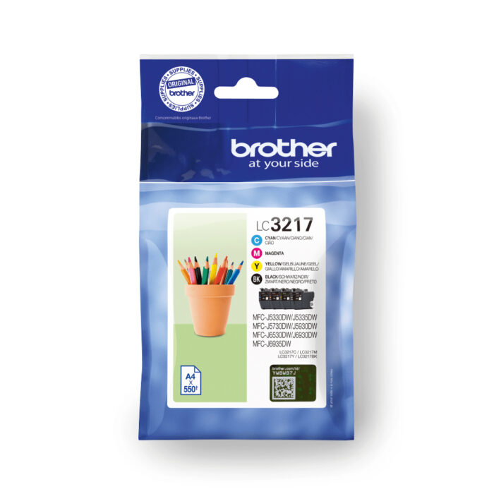 XXoVi3Ak6ki5PSN8toQF2g.c-r.jpg Brother LC3217VAL ink cartridge 4 pc(s) Original Black, Cyan, Magenta, Yellow (LC3217VAL) - Image 1