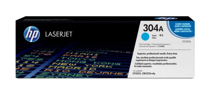 Xq7QqEi1kEOS-WGBZGjceg.c-r.jpg HP 304A Toner cartridge cyan, 2.8K pages ISO/IEC 19798 for HP CLJ CP 2025 (CC531A)