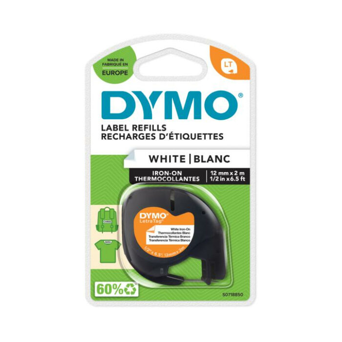 Dymo 18769/S0718850 DirectLabel-etikettes Iron-on 12mm x 2m for Dymo LetraTag (S0718850)