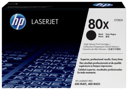 HP 80X Toner cartridge black high-capacity, 6.9K pages ISO/IEC 19752 for HP Pro 400/e (CF280X)