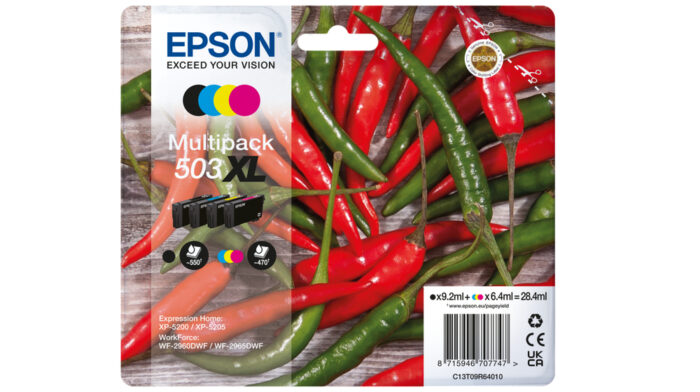 Yo2U7-9qE0K9UCEZfSYe1Q.c-r.jpg Epson C13T09R64010/503XL Ink cartridge multi pack Bk,C,M,Y high-capacity 550pg + 3x470pg Pack=4 for Epson XP-5200 (C13T09R64010)
