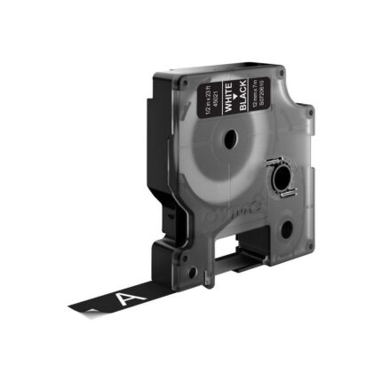 Dymo 45021/S0720610 DirectLabel-etikettes white on black 12mm x 7m for Dymo D1 6-12mm/19mm/24mm/9-12mm/9-19mm (S0720610)
