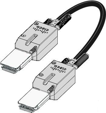 Cisco STACK-T2-3M= InfiniBand/fibre optic cable Black (STACK-T2-3M=)