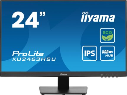 iiyama ProLite XU2463HSU-B1 computer monitor 60.5 cm (23.8") 1920 x 1080 pixels Full HD LED Black (XU2463HSU-B1)