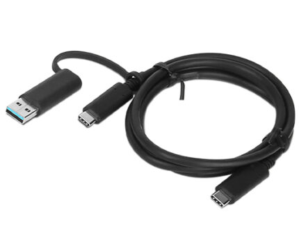 Lenovo 03X7470 USB cable 1 m USB A/USB C USB C Black (03X7470)