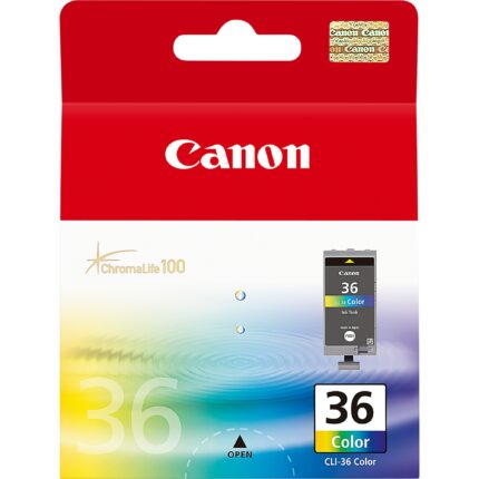 Canon 1511B001/CLI-36 Ink cartridge color, 249 pages ISO/IEC 24711 12ml for Canon Pixma IP 100/Mini 260 (1511B001)