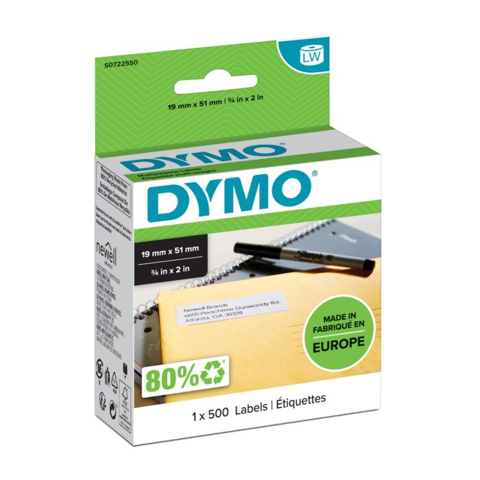 Dymo 11355/S0722550 DirectLabel-etikettes 19mm x51mm for Dymo 400 Duo/60mm (S0722550)