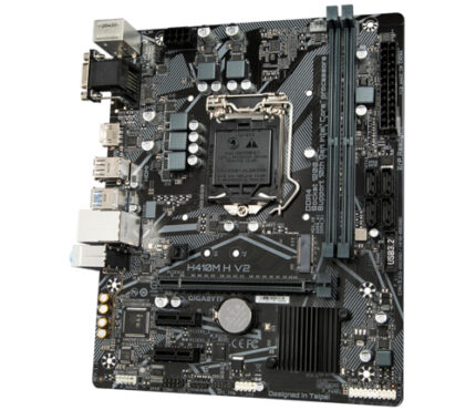 Gigabyte Motherboard - Supports Intel Core 10th CPUs, up to 2933MHz DDR4 (OC), 1xPCIe 3.0 M.2, GbE LAN, USB 3.2 Gen 1 (H410M H V2)