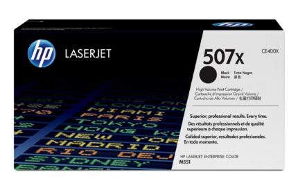 HP 507X Toner cartridge black high-capacity, 11K pages ISO/IEC 19798 for HP LaserJet EP 500 (CE400X)