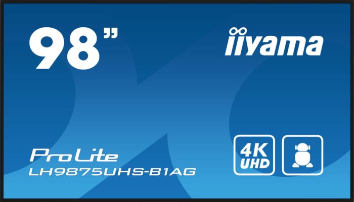 aMzia5a3qkS4iRKoBAQExQ.c-r.jpg iiyama PROLITE Digital A-board 2.49 m (98") LED Wi-Fi 500 cd/m? 4K Ultra HD Black Built-in processor Android 11 24/7 (LH9875UHS-B1AG)