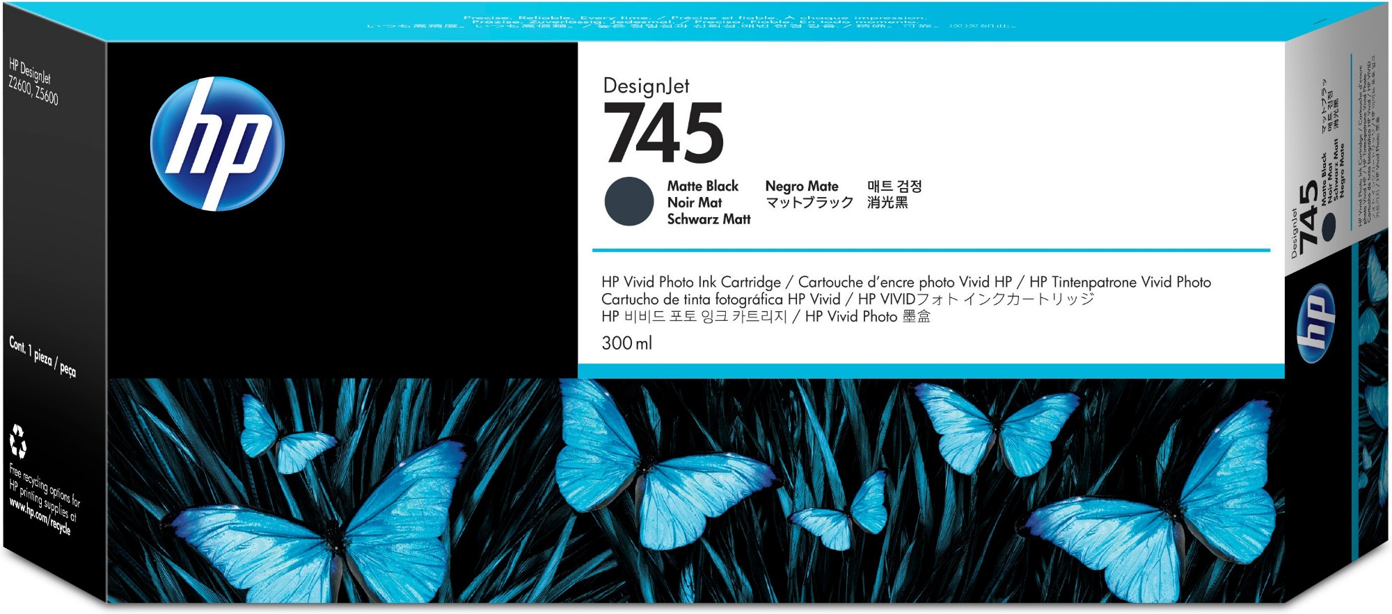bCHltJCIfkOBkSf1JwBBxA.c-r.jpg HP 745 Ink cartridge black matt 300ml for HP DesignJet Z 2600 (F9K05A)