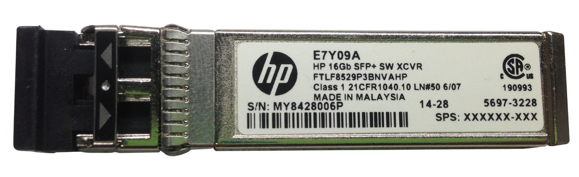 bDUlGdLgtkuEms_1570NrA.c-r.jpg Hewlett Packard Enterprise 16GB SFP+ Short Wave 1-pack Extended Temperature Transceiver network transceiver module Fiber optic 16000 Mbit/s SFP+ 850 nm (E7Y09A)