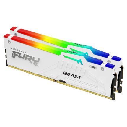 Kingston FURY Beast 32GB 5600MT/s DDR5 CL36 DIMM (Kit of 2) White RGB EXPO (KF556C36BWEAK2-32)