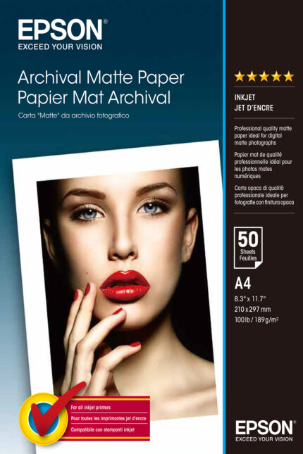 Epson Archival Matte Paper - A4 - 50 Sheets (C13S041342)