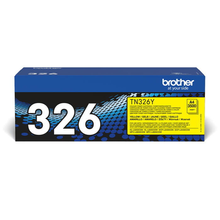 Brother TN-326Y Toner-kit yellow high-capacity, 3.5K pages ISO/IEC 19798 for Brother DCP-L 8400/8450/HL-L 8250 (TN326Y) - Image 1
