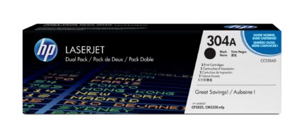 HP 304A Toner cartridge black twin pack, 2x3.5K pages/5% Pack=2 for HP CLJ CP 2025 (CC530AD)