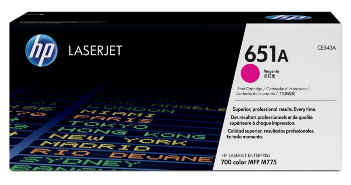 elUHTnEtGkWEXNQ4o4YLAA.c-r.jpg HP 651A Toner cartridge magenta, 16K pages ISO/IEC 19798 for HP LaserJet 700 M775 (CE343A)