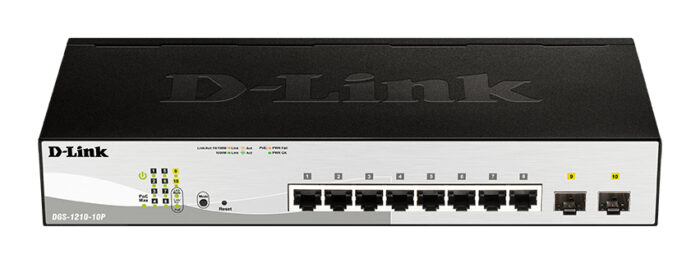 D-Link DGS-1210-10P Managed L2 Gigabit Ethernet (10/100/1000) Power over Ethernet (PoE) 1U Black (DGS-1210-10P/E)