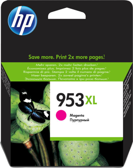 HP 953XL Ink cartridge magenta high-capacity, 1.45K pages 18.5ml for HP OfficeJet Pro 7700/8210/8710 (F6U17AE)
