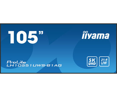 iiyama LH10551UWS-B1AG Signage Display Digital signage flat panel 2.66 m (104.7") LED 500 cd/m? UltraWide Full HD Black 24/7 (LH10551UWS-B1AG)