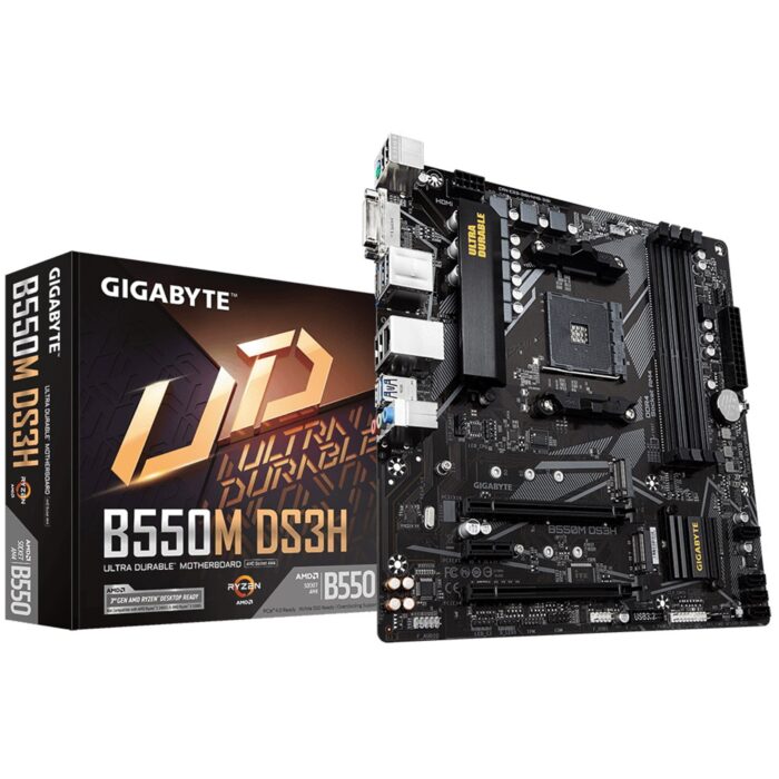 Gigabyte B550M DS3H AC AMD Ryzen B550 Micro ATX DDR4 WIFI Motherboard (B550M DS3H)