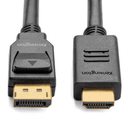 Kensington DisplayPort 1.2 (M) to HDMI (M) passive unidirectional cable, 1.8m (6ft) (K33025WW)