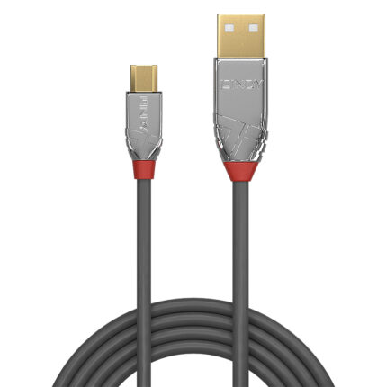 Lindy 2m USB 2.0 Type A to Micro-B Cable, Cromo Line