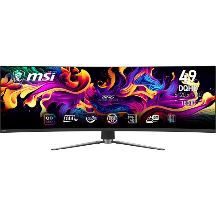 MSI MPG 491CQP QD-OLED computer monitor 124.5 cm (49") 5120 x 1440 pixels DQHD QDOLED Black