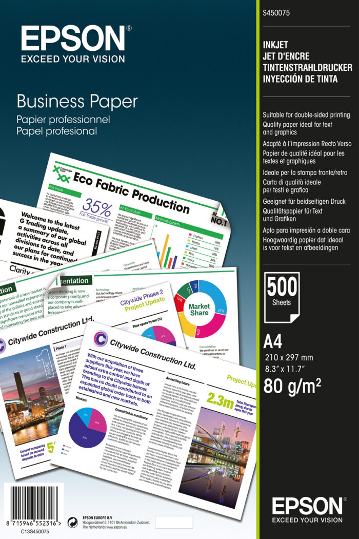 Epson Business Paper - A4 - 500 Sheets (C13S450075)