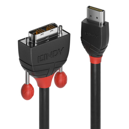 Lindy 1m HDMI to DVI Cable, Black Line