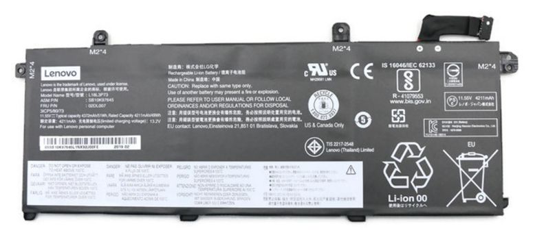hJT2f7wsmkStHlwamc3t-g.c-r.jpg Lenovo Internal, 3c, 50Wh, LiIon, CXP Battery, Lenovo (5B10W13954)