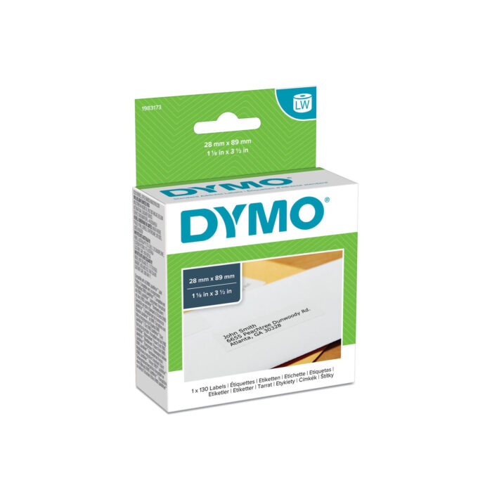 Dymo 1983173 DirectLabel-etikettes white 28mm x 89mm Pack=130 for Dymo Etiketten 10cm/LW 550 60mm/60mm (1983173)