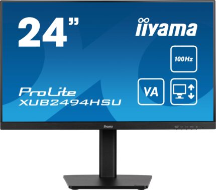 iiyama ProLite computer monitor 60.5 cm (23.8") 1920 x 1080 pixels Full HD LED Black (XUB2494HSU-B6)