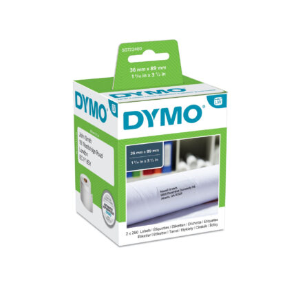 Dymo 99012/S0722400 DirectLabel-etikettes 89mm x36mm Pack=2 for Dymo 400 Duo/60mm (S0722400)