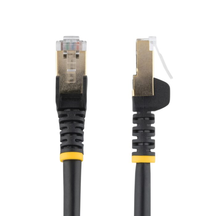 StarTech.com 3m CAT6a Ethernet Cable - 10 Gigabit Shielded Snagless RJ45 100W PoE Patch Cord - 10GbE STP Network Cable w/Strain Relief - Black Fluke Tested/Wiring is UL Certified/TIA