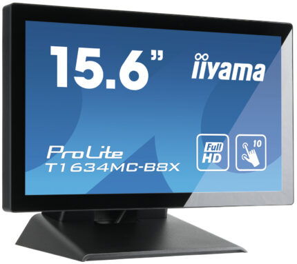 iiyama ProLite T1634MC-B8X computer monitor 39.6 cm (15.6") 1920 x 1080 pixels Full HD LED Touchscreen Multi-user Black (T1634MC-B8X)