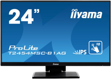 iiyama ProLite T2454MSC-B1AG computer monitor 60.5 cm (23.8") 1920 x 1080 pixels Full HD LED Touchscreen Multi-user Black (T2454MSC-B1AG)