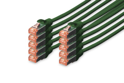 Digitus CAT 6 S/FTP patch cord, 10 units (DK-1644-010-G-10)