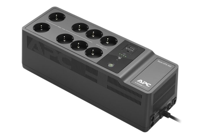 APC Back-UPS  Emergency power supply 8x socket, 850VA, 2 USB chargers, 1 USB data port (BE850G2-GR) - Image 1