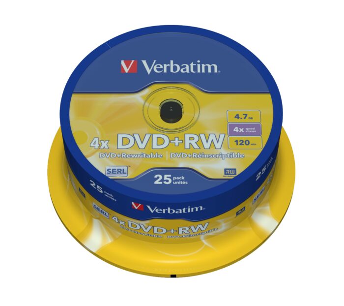 jzhF3D7AmUiZr0I_w1PDNA.c-r.jpg Verbatim DVD+RW Matt Silver 4.7 GB 25 pc(s)
