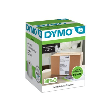 Dymo S0904980 DirectLabel-etikettes XL white 104mm x159mm Pack=220 for Dymo Etiketten 10cm (S0904980)
